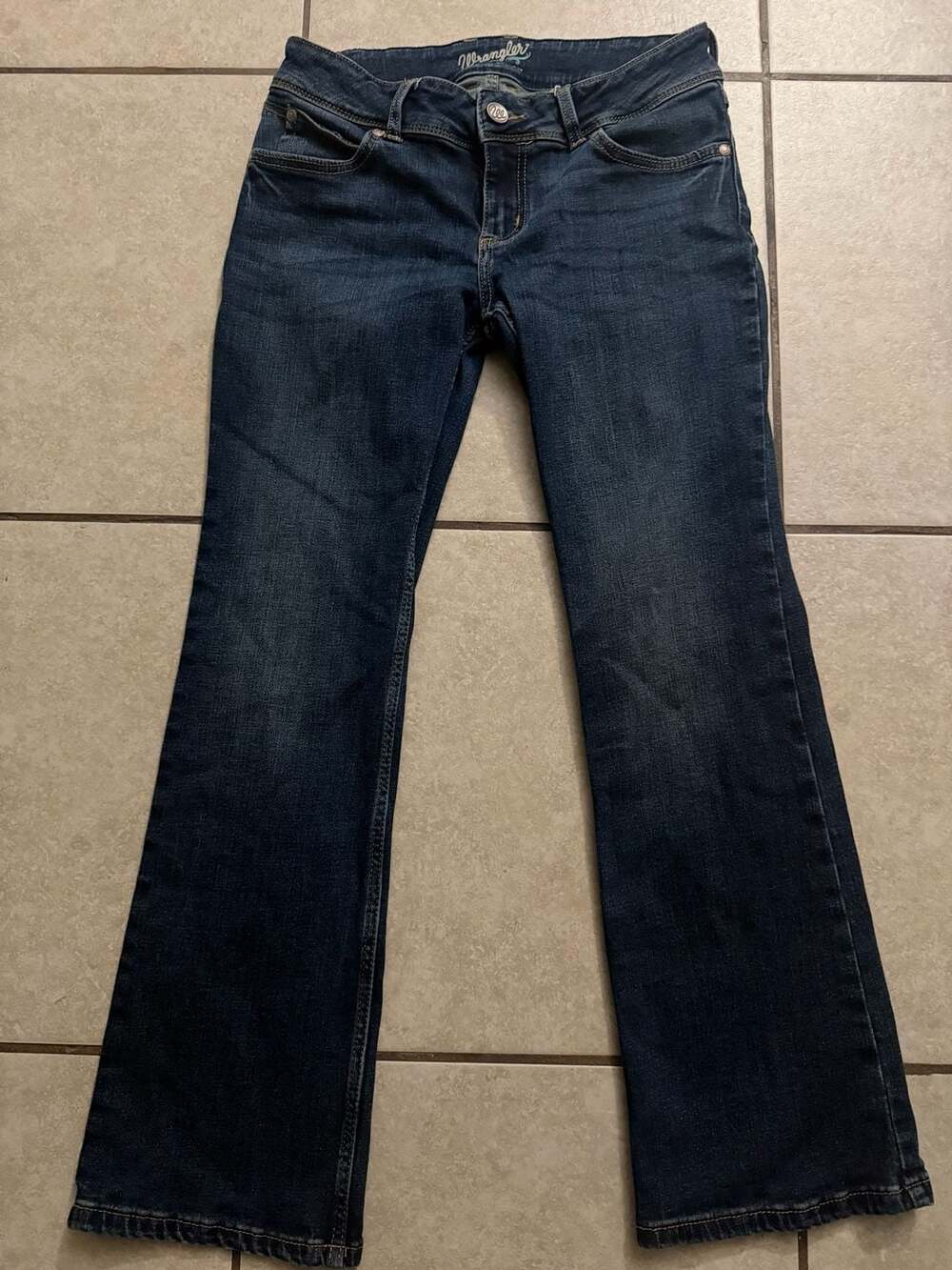 Wrangler Dark Wash Bootcut Denim Jeans Size 7/8